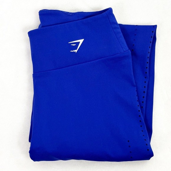 Gymshark Pants - Gymshark Dry Laser Cut Leggings Blue XS Cobalt Royal Blue